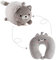 Kraeoke Nackenhörnchen 2 in 1 U-Form Nackenkissen Kopfkissen Nackenstützkissen Nackenstützen, Nackenhörnchen Verformung zur Plüsch Tier für Camping, Wandern, Auto, Flugzeug