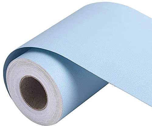 Dostear BordüRe Selbstklebend Kinderzimmer Tapeten Wohnzimmer Wanddeko Badezimmer 3d Fliesenaufkleber Wandleisten Hellblau 5 X 500cm