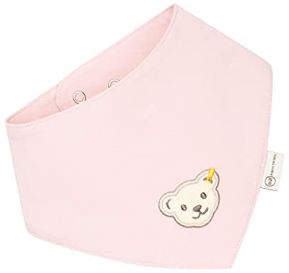 Steiff Unisex Baby Basic Halstuch GOTS, Silver PINK, One Size