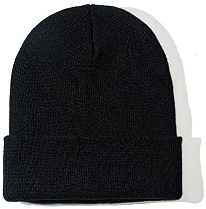 NPJY Unisex Beanie for Men and Women Knit Hat Winter Beanies Black