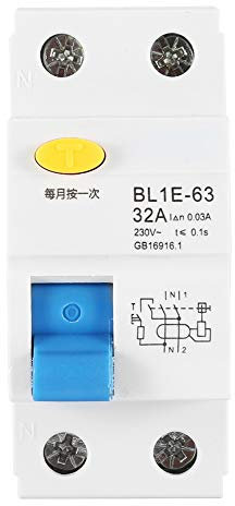 BuyWeek Interruttore Magnetotermico Differenziale 32A 230V 6KA 30MA 230V 1P+N Interruttore Differenziale Moduli DIN Perdite/sovraccarico/cortocircuito Protezione