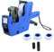 Preisauszeichner 8 Stellig Preis Etiketten Drucker Preisschilder Etiketten Maschine mit 3 Rollen Etikettenpapier, 3 Tintenrad für Büro, Einzelhandel Shop Kennzeichnung, Blau