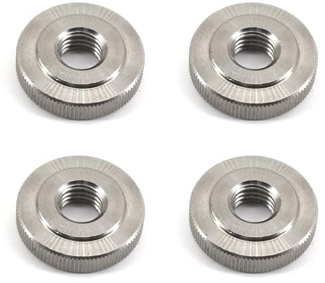 Dado zigrinato rotondo M12 in acciaio inox 304, con filettatura metrica, manopole a vite, dadi di regolazione per parti di stampante 3D, 4 pezzi