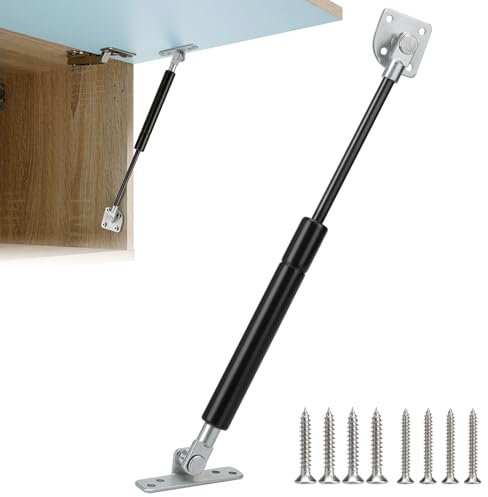 Gasdruckdämpfer, 300N/30kg Hydraulische Gasdruckfeder Hubstütze für Schränke, Türen, Klappfenster, Schiebedächer, Autohauben, Mechanische Geräte (1 Stück, Schwarz)