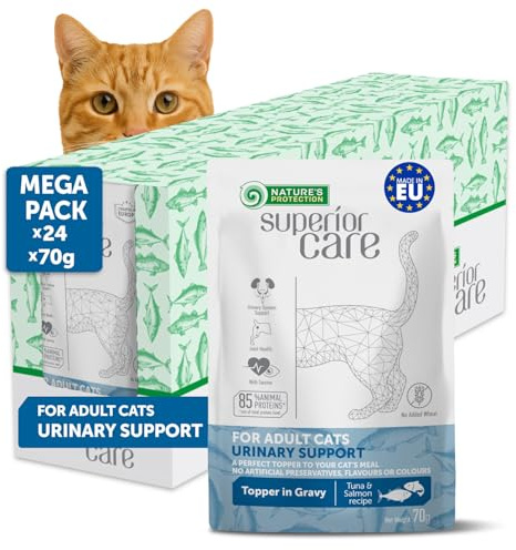 Nature's Protection Superior Care Umido gatti, Tonno e salmone 24 x 70 g