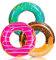 JOYIN 3 Pack Aufblasbarer Donut Schwimmreifen 32.5/82.55cm, Schwimmring, Sommer Wasser Spielzeug, Donut Schwimmring Luftmatratze Donut für Schwimmbadpartys und Donutpartydekorationen