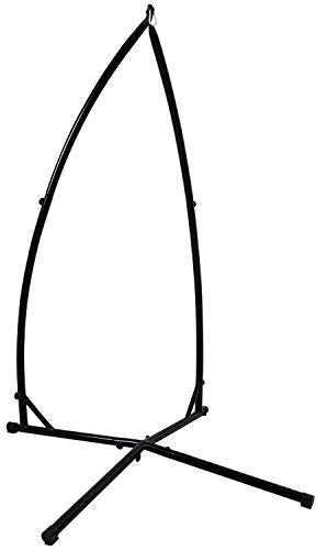 Woodside Universal Steel Stand for Rocking Chairs/Garden Hammock Swing Seats, Indoor/Outdoor, Max Load 120kg Black