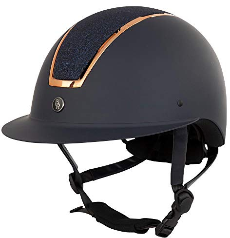 Casco de equitación Br Omega Pintado Glitter en tamaño: 58-60 Cm (EU). - azul oscuro - 58-60 cm