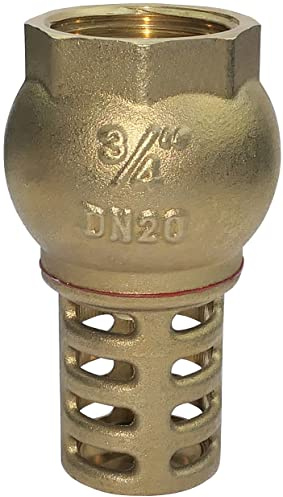 AERZETIX - C53434 - Clapet anti-retour avec crépine monobloc - 3/4'' pouces - Clapet de pied - Vanne non retour - en Laiton
