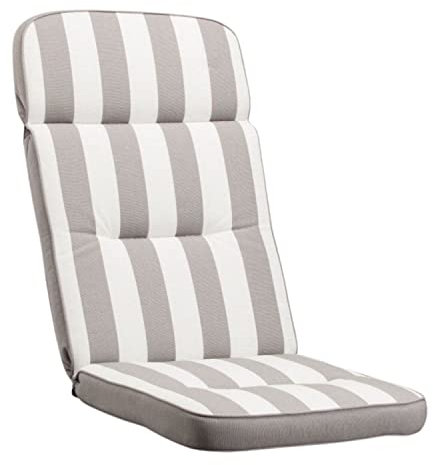 KETTtex Auflage HL 123x50x9cm, hellgrau gestreift