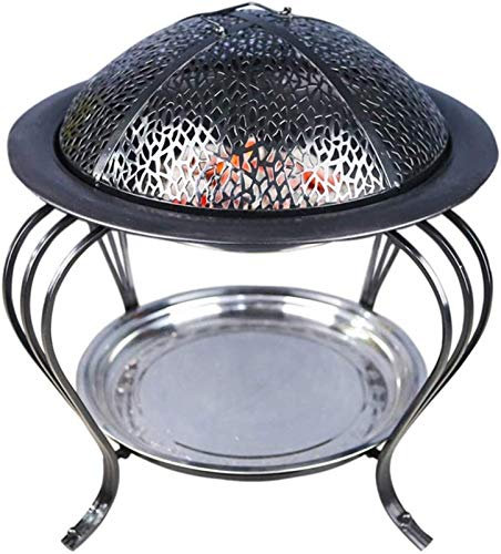 ZAANU Bol à feu Panier en Acier Inoxydable Gril de Jardin brasero Barbecue intérieur Charbon de Bois Foyer poêle à Charbon Chauffage Domestique poêle