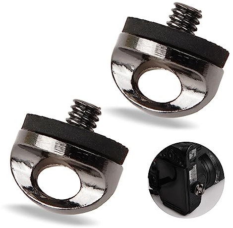 1/4 Zoll Kamera Befestigungsschraube, 2 Stück Adapter für Kameragurt D-Ring, Tragegurt, Qr-Platte, Kamera Zubehör für Stativ, Tripod, Schraubadapter