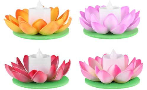 Warmhm -leuchten 4 Stück Helle Farben Sicher Für Zuhause Und Partys Pool-dekoration