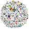 Amaxiu 120 Stück Fußball Aufkleber, Wasserfeste Vinyl Fußball Sticker Sport Wasserflaschen Aufkleber Cartoon Sticker Fussball Fußball Liebhaber Geschenke für Gepäck Kinder Teenager Erwachsene