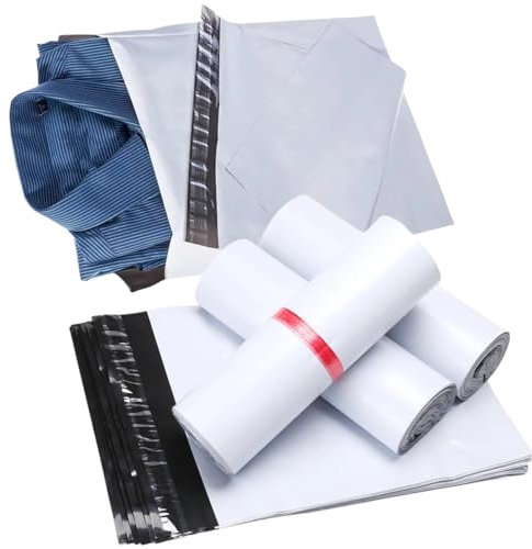 Versandumschläge,Versandtaschen Briefumschläge,Versandtasche Haftklebend,Versandbeutel Plastik,Versandtaschen Selbstklebend,Versandtüten Plastik,Versandumschläge Postbeutel,28 x 42 cm,Weiß,15 Stück