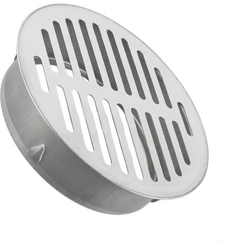 MeevrgR Bouchon de vidange de sol de balcon, bouchon de tuyau de pluie en acier inoxydable, compatible avec les tuyaux en PVC (diamètre 200 mm), 1283940096