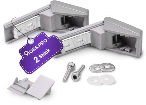 Viоks.pro 2x Frigorífico Bisagras Reemplazo para Liеbherr Frigorífico Accesorios 9590178 - Liеbherr Frigorífico Repuestos Manija Puerta - Juego de Reparación de Bisagra para Liеbherr Frigorífico