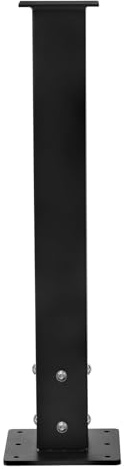 Mailbox Post with Post Base, 27 High Mounting Post, Heavy Duty Q235 Steel Mailbox Posts for Outside, Mailbox Post Kit for Sidewalk and Street Curbside, Black