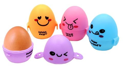 4 Pieces Portable Egg Carrier Holder Storage Container, Lovely Cartoon Egg Box Carrier Container Case, Eggs Protective Storage For Outdoor Travel And Hiking (Random Color)