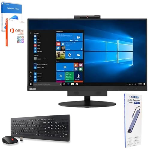Lenovo All in One ThinkCentre TIO24 24 Zoll Full HD | Intel Core i7 | 32 GB | 1000 GB SSD | Dockingstation 10 in 1 WebCam Win 11 Pro 36 Monate Garantie (Ricon (Kit Tastatur und Maus Italienisch)