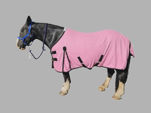 Premium Turnout Rug Rain Sheet Lightweight Waterproof Pink 600D Horse Cover with Secure Straps 3.9