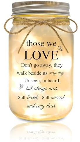 【Comforting Memorial Light Design】 This Heartfelt Condolences Gift for Loss Creates a Gentle Glowing Tribute to Honor Departed Loved Ones,as a Beautiful Memory lamp During The Grieving Process.