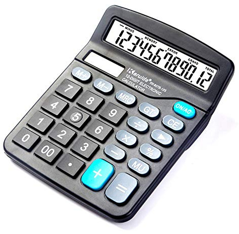 837B Skrivbord elektronisk miniräknare standardfunktion basdisk med 12-siffriga stor LCD-skärm stora knappar dubbla krafter solbatteridriven för hemmakontor affärsskola