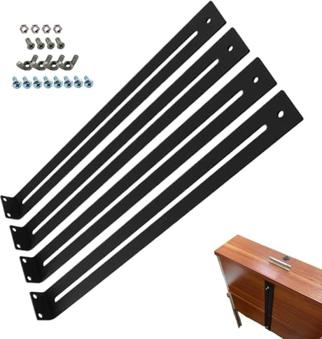 Kit di riparazione per cassetti - Staffe di montaggio per mobili, set di supporto inferiore con viti incluse, parti di ricambio con struttura resistente, ferramenta per la casa, kit di fissaggio per l