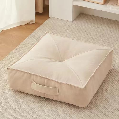 Extra tjock 15 cm bomull Bo Cush sittdyna för äldre – rund/fyrkantig kudde för postoperativ återhämtning kontorsbil rullstol – 60 x 60 cm komfortstöd