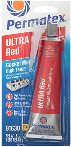 S/S Permatex® - Ultra Red RTV Silicone Gasket Maker up to 650oF Sealant - 3 oz / 85g