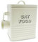 Cat Food Storage Container - With Scoop & Enamel Lid | Pet Tin Home Retro Vintage, Snack Box, Animal Treats, Household Kitchenware, Multi Purpose, Durable