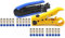 ZONADAH F-Steckverbinder-Crimper-Abisolierzangen-Set für Koax-Koaxialkabel RG6 RG59 RG11 Hand-Kompressions-Crimp-Schneide-TV-Kabel-Handwerkzeug 20 x F-Kompressionsstecker im Lieferumfang enthalten