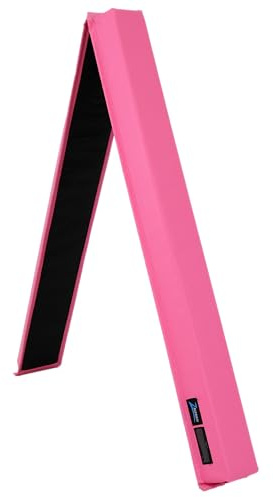 Z-Athletic Gymnastics Training Foldable Foam 8-Foot Floor Balance Beam for Kids, Pink