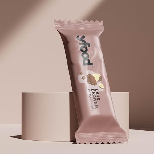 yfood Riegel Dark Brownie, Leckerer Proteinriegel für unterwegs, THIS IS FOOD, 14 g Protein, 25 Vitamine und Mineralstoffe (12 x 60g)