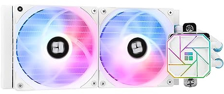 Thermalright Aqua Elite 240 White V3 Liquid CPU Cooler, 240 Cooling Row Size, 2 x 120mm PWM Fans, S-FDB Bearings,for AM4/AM5, Intel LGA1150/1151/1155/1156/1200/1700/1851,Desktop CPU Cooler 240mm AIO