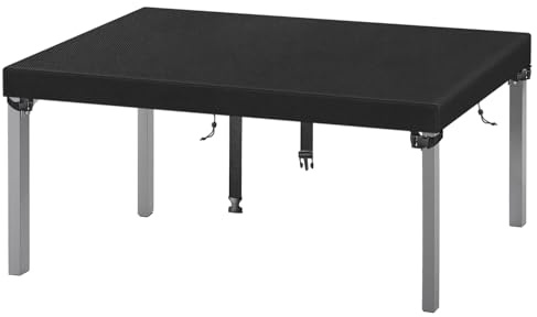 Kovshuiwe | Cobertor para mesa de jardín, 150 x 90 x 15 cm, juego de fundas para mesa de patio, para muebles de jardín, ajustables, exterior e interior, cubierta impermeable, tela Oxford 420D, negro
