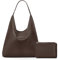 GSenhui Handtasche Damen Groß Hobo Bag Weicheleder Gross Schultertasche Shopper Tasche Damen Shoulder Bag Women Slouchy Bag Vintage Tasche Braun