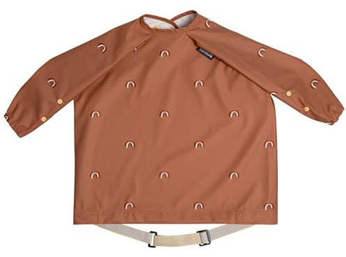 BIBaDO - Long Sleeve Baby Bibs - Babies & Toddlers 6-36 Months - Coverall Baby Weaning Bib - Easy Wipe Clean & Soft Fabric - Attach to Highchair & Tables - Waterproof - Machine Washable - Baby Gifts