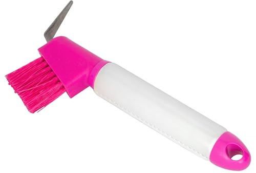 Start Holo Raschietto per zoccoli con spazzola per cavalli – Raschietto per zoccoli con manico ergonomico e gancio in metallo – leggero e robusto – efficace cura degli zoccoli per l'uso quotidiano