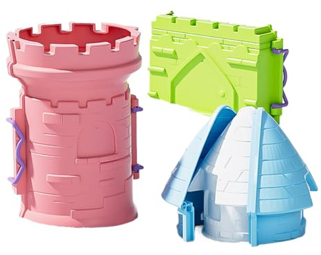 Sand Molds,Beach Sand Toys Castle Molds for Kids | Building Kit Playset for Outdoor Games Kids Sensory Play Boys Girls Summer Vacation Travel Party Birthday Christmas Snow