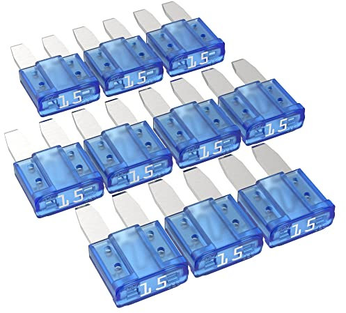 AUPROTEC Micro 2 Fusibles à lame MikrOTO II 5A - 30A fusible enfichable d'automobile choix : 15A ampère bleu, 10 pcs