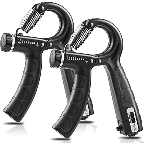 NIYIKOW 2 Pack Grip Strength Trainer with Counter, Hand Grip Strengthener, Adjustable Resistance 11-132Lbs (5-60kg), Forearm Strengthener, Perfect for Athletes Musicians