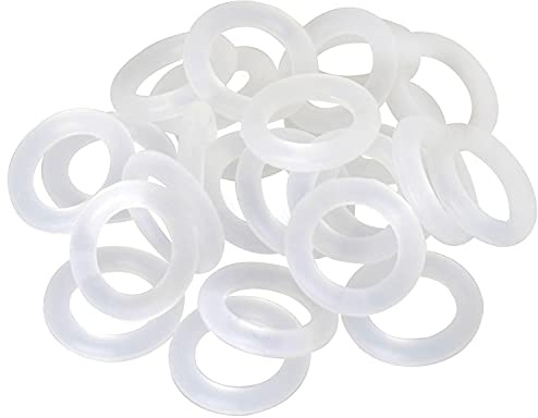 DGZZI 150 st gummi O-ring brytare dämpare tangentbord 8 x 5 x 1,5 mm klar vit Cherry MX switch tangentbord dämpning O-ring