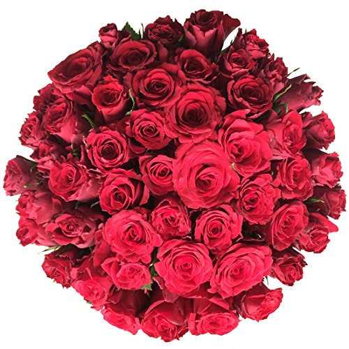 Großer Blumenstrauß - Rosenstrauß mit 50 roten Rosen # Liebe # Hochzeit # Echte frische Blumen