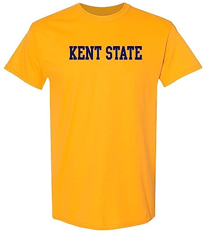 UGP Campus Apparel AS01 - Kent State Golden Flashes Basic Block T-Shirt - Medium - Gold