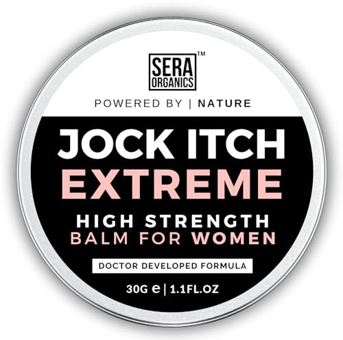 Jock Itch Treatment for Women - Antifungal Cream, Skin Jock Itch Treatment Anti fungal Soothing Cream - Maximum Strength - Made in The UK - All Natural (30ml) by Sera Organics
