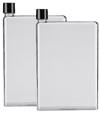 Tyenaza Botella de Agua Plana y Delgada para Bolso, a Prueba de Fugas, para Deportes al Aire Libre, Fitness, Camping, Senderismo, Ciclismo, 750 ml