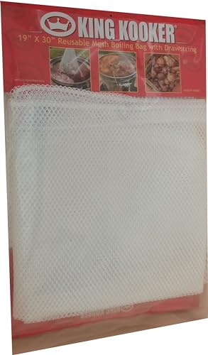 King Kooker 19 x 30 Reusable Mesh Boiling Bag with Drawstring