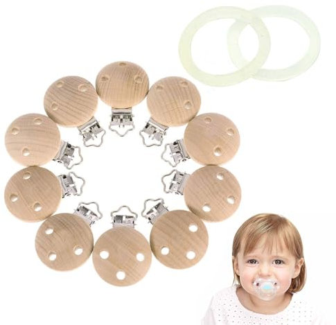 Schnullerclip, Schnullerketten Clips, 10 Stück Baby Clip Schnuller, Schnullerclip Schnuller, Baby Schnullerketten Clips, Verhindert das Fallenlassen oder Verlieren des Schnullers