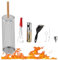 Rollendes Grillkorb, Edelstahl Grillkorb-Set, Gemüse Grillkorb,Sprühölkessel-Set, Abnehmbarer Holzgriff, Geeignet Zum Grillen Von Fisch, Fleisch, Gemüse im Freien